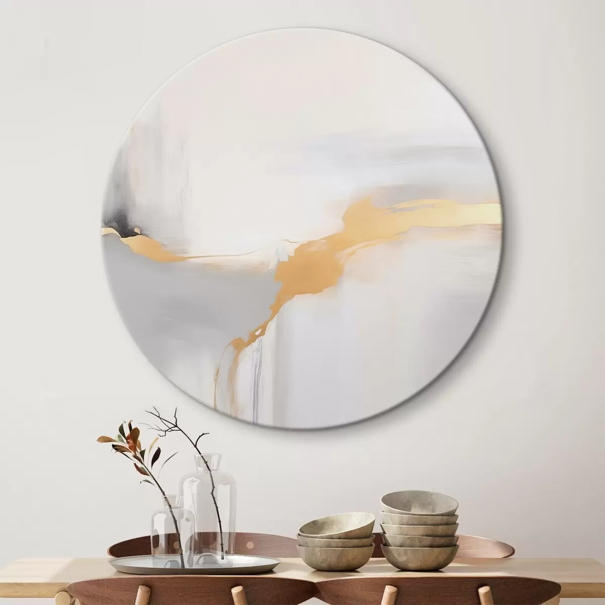 Picturi rotunde Abstracție minimalistă r45209