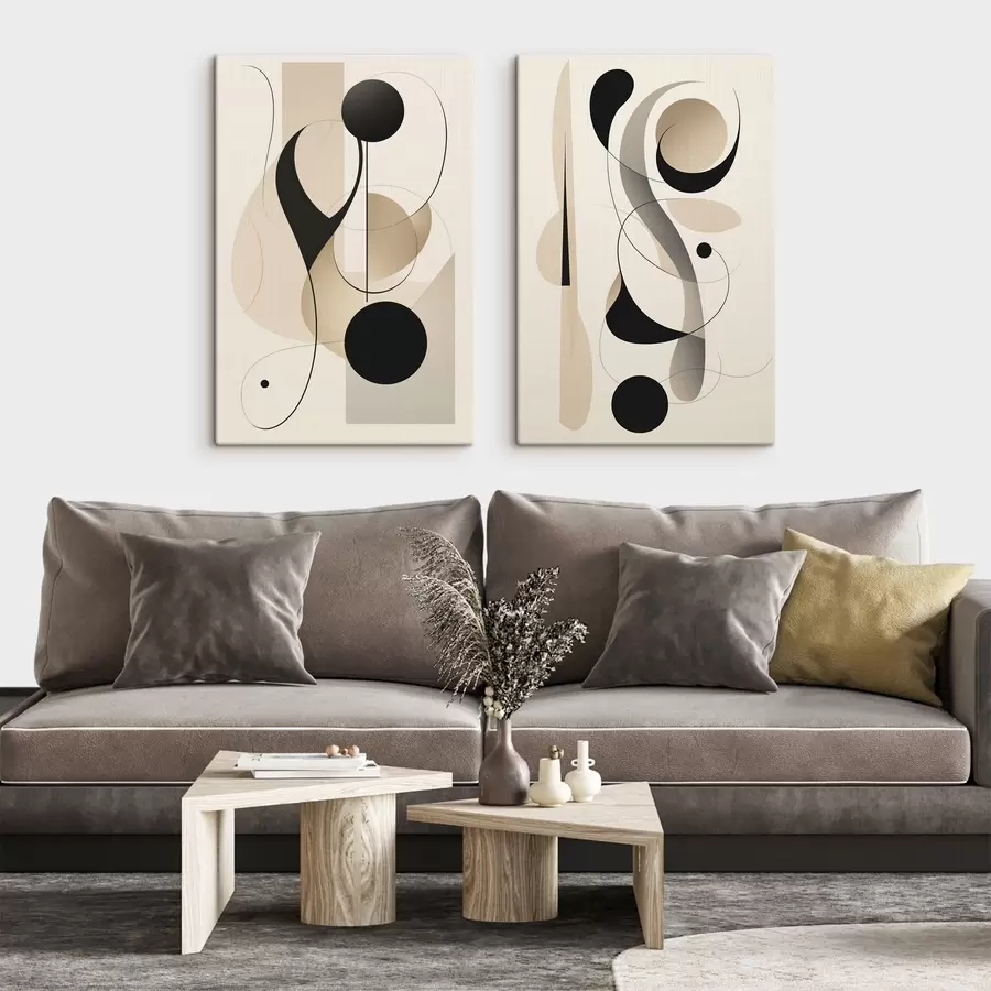 fototapet Compoziție abstractă cu curbe și forme m00538