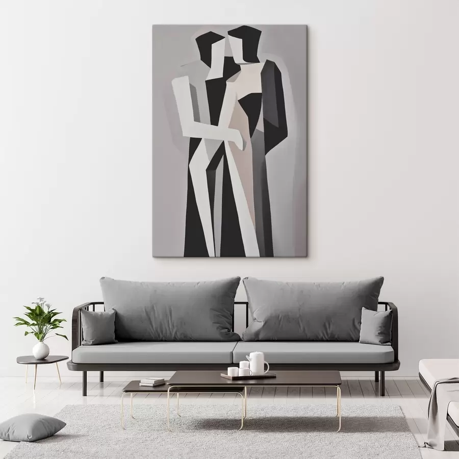 Tablouri Figuri abstracte în monocrom s45155