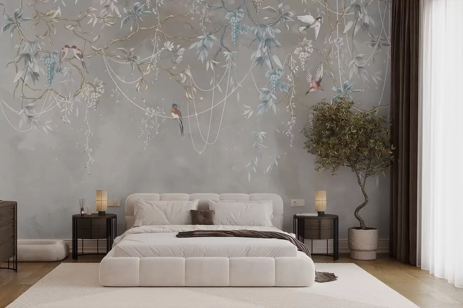 fototapet Același subiect, dar cu struguri albaștri w04302v1