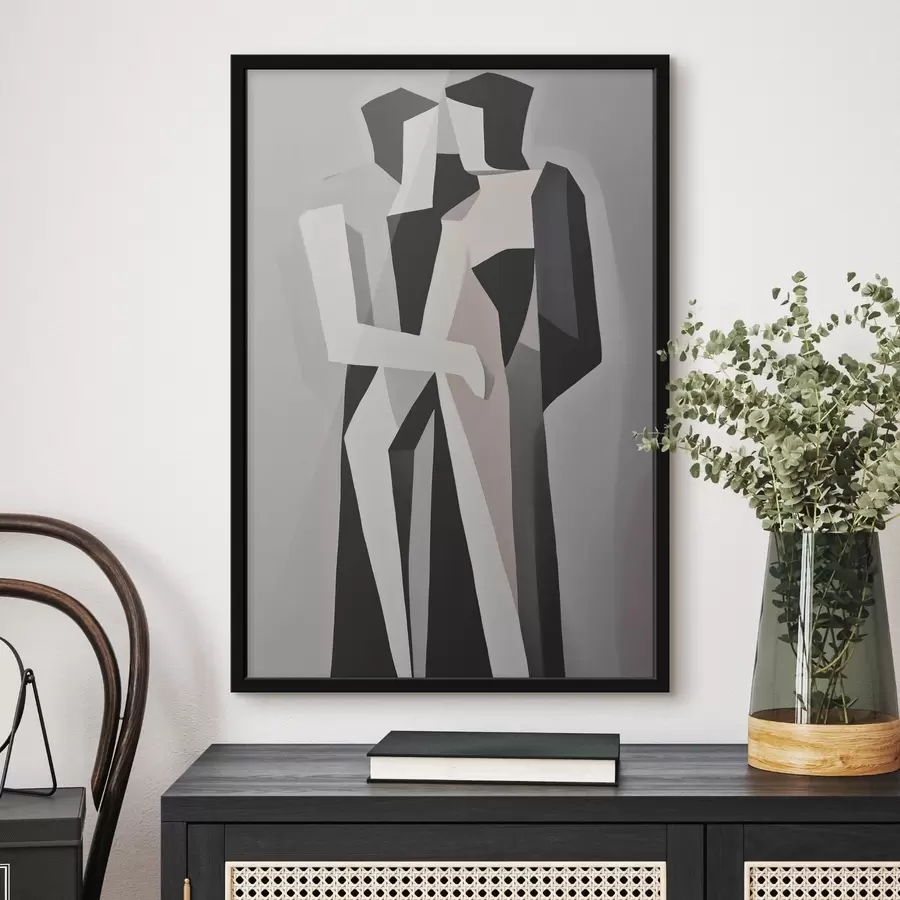 fototapet Figuri abstracte în monocrom f45155