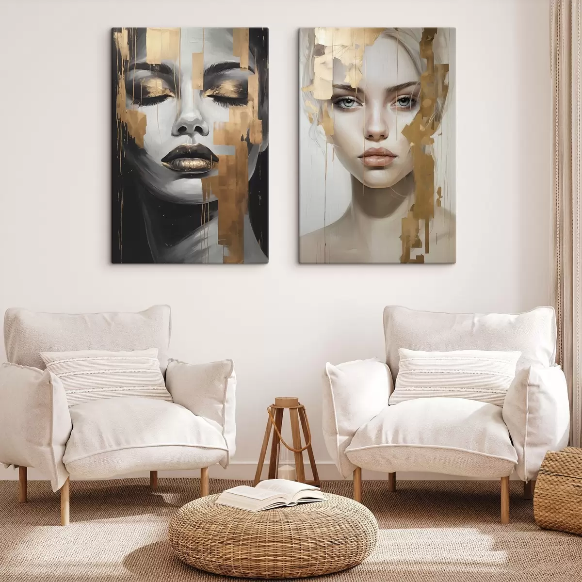 Tablouri Portret feminin alb-negru m00544