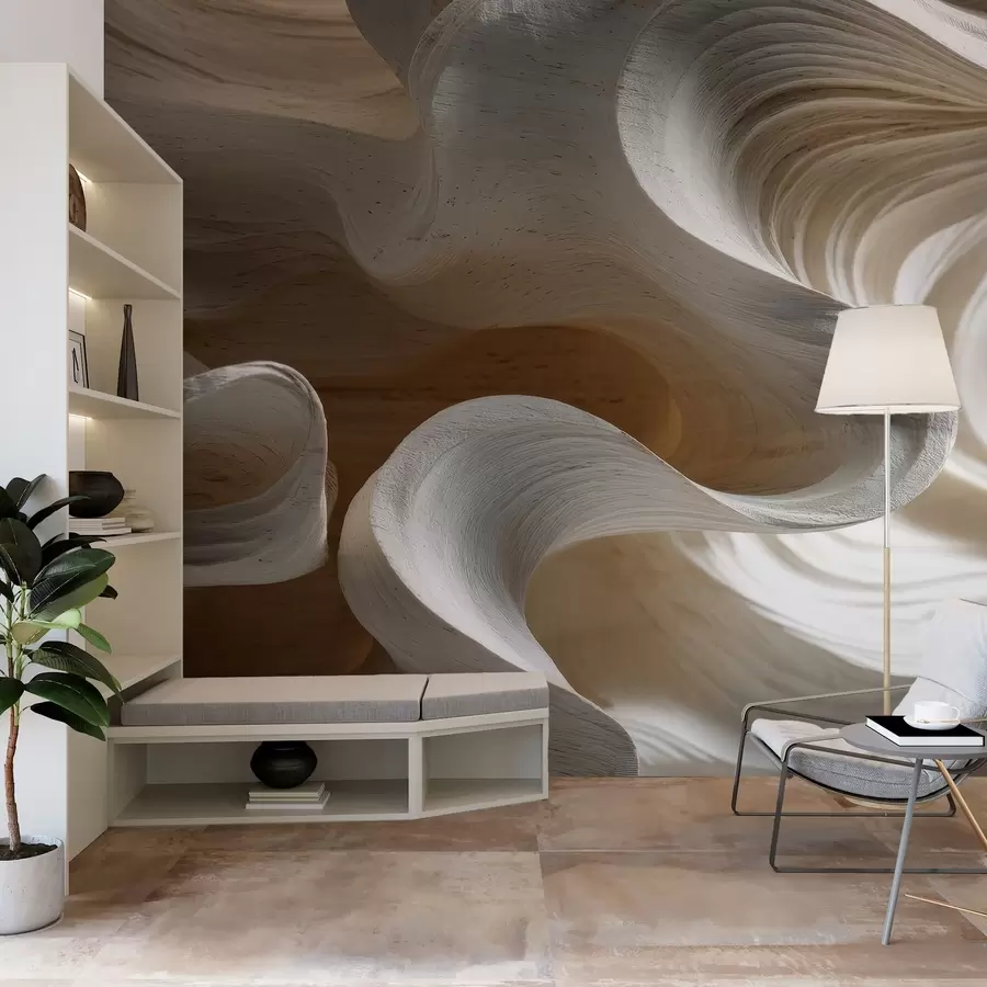 fototapet Imitație de valuri de lemn w04316