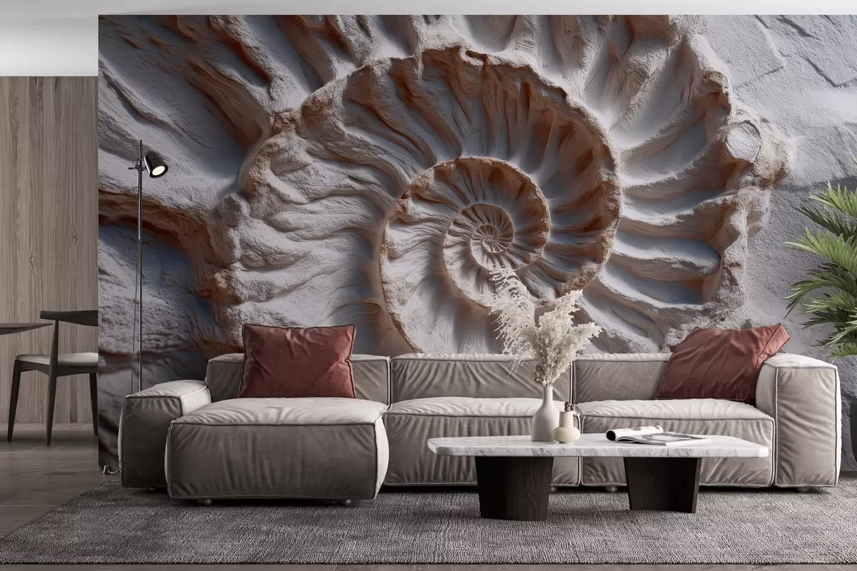 fototapet Ammonite print w04323
