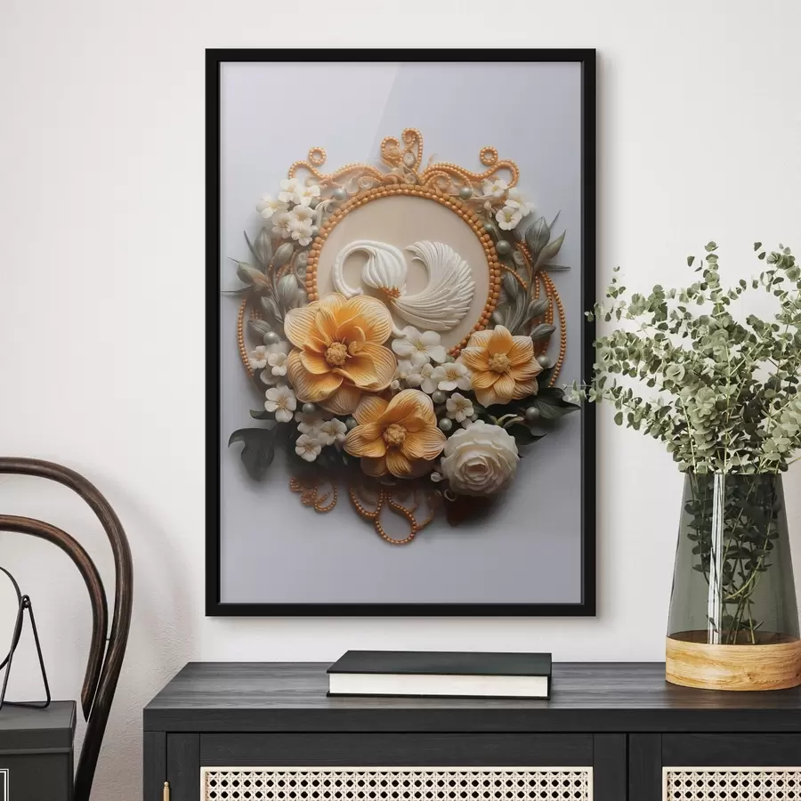 fototapet Compoziție abstractă de flori f44553