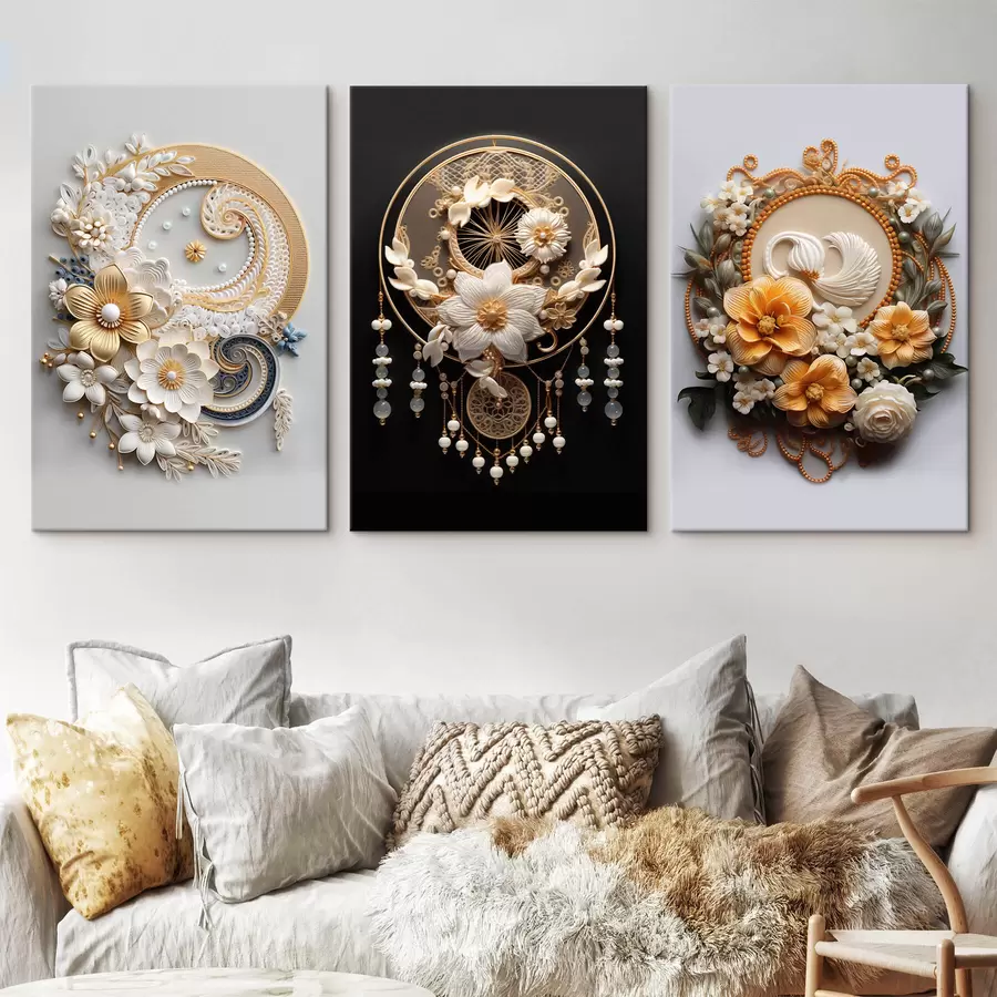 Tablouri Compoziții abstracte de flori m00561