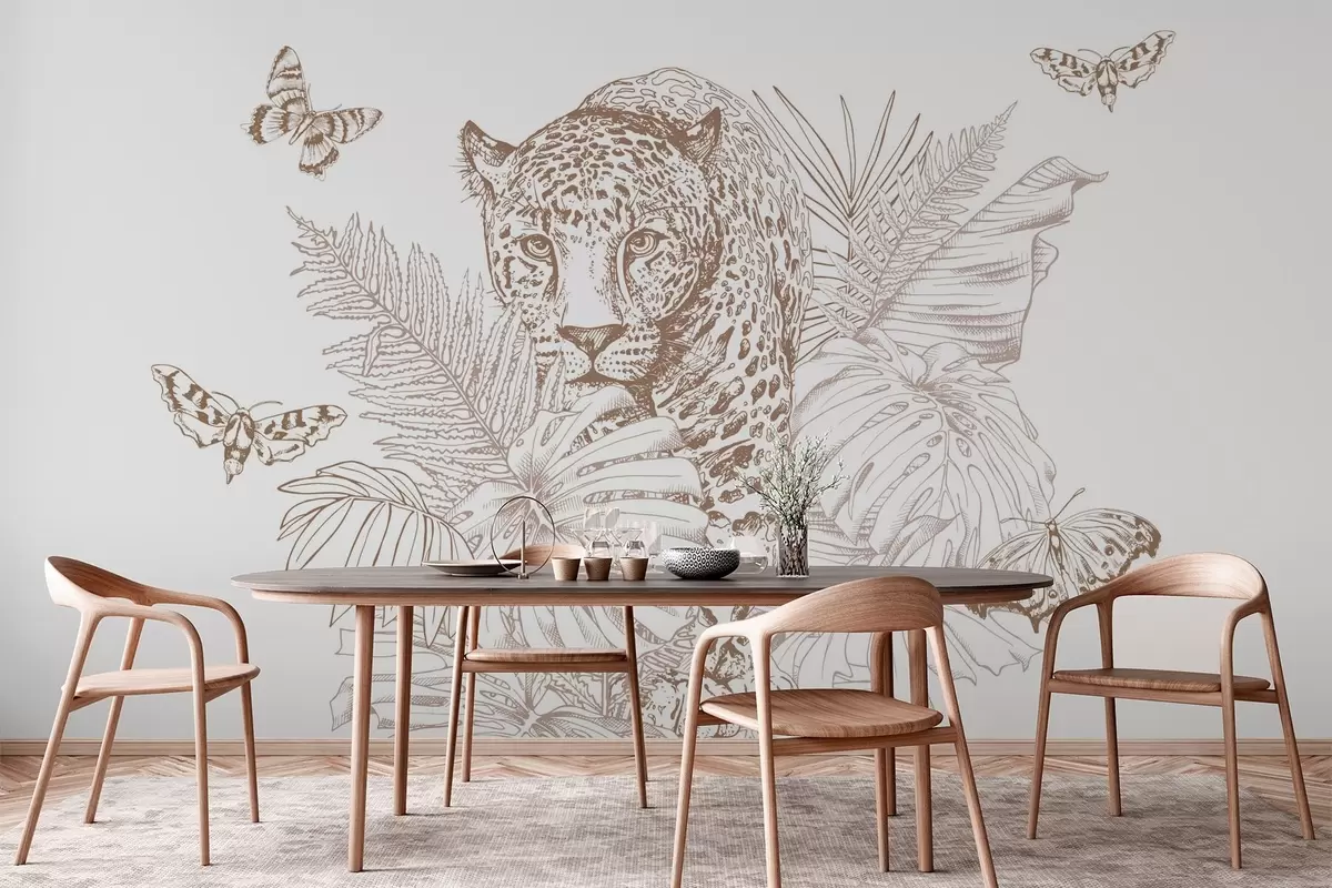 fototapet Leopard w04358v1