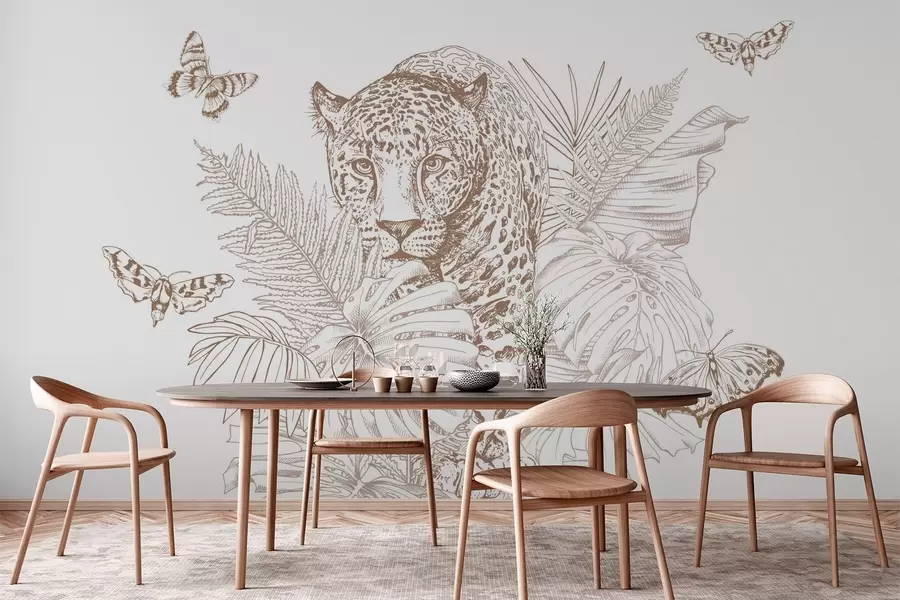 fototapet Leopard w04358v1