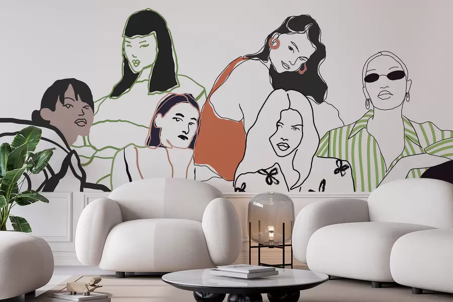 fototapet Fetele w04359