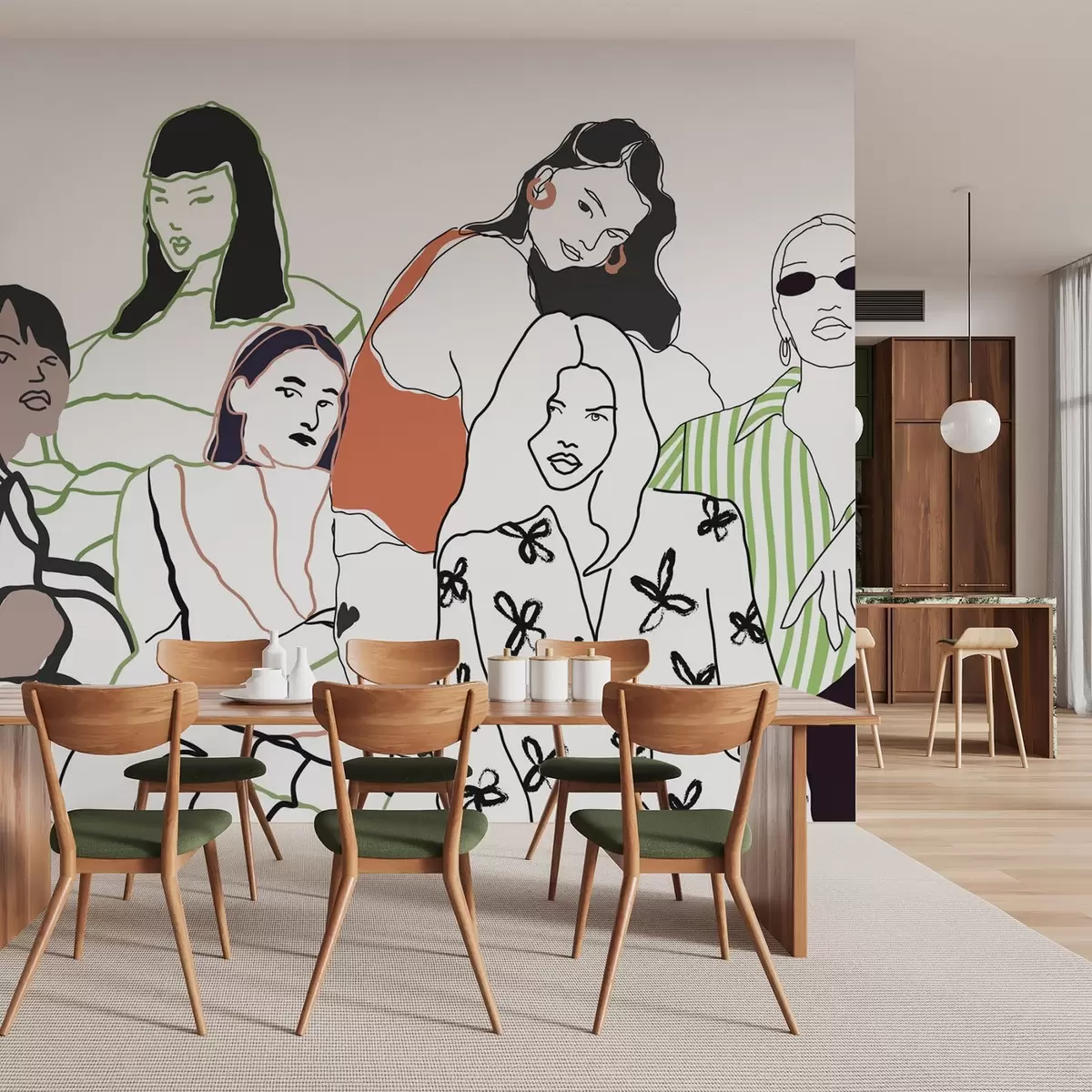 fototapet Fetele w04359