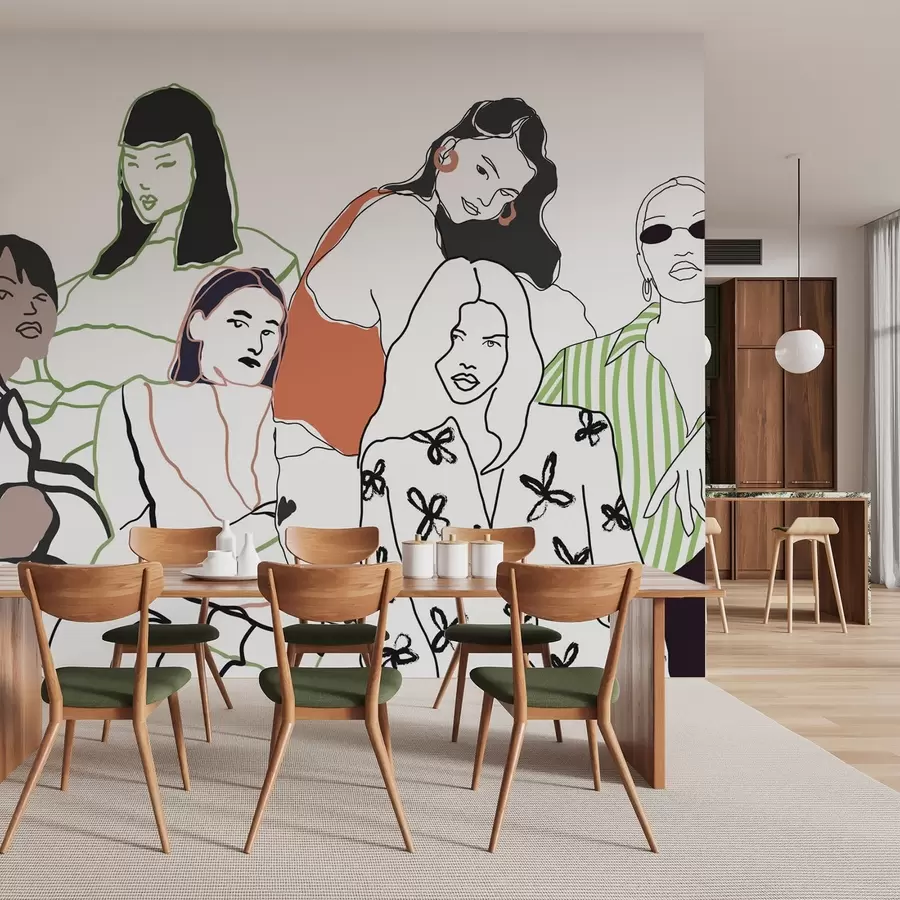 fototapet Fetele w04359