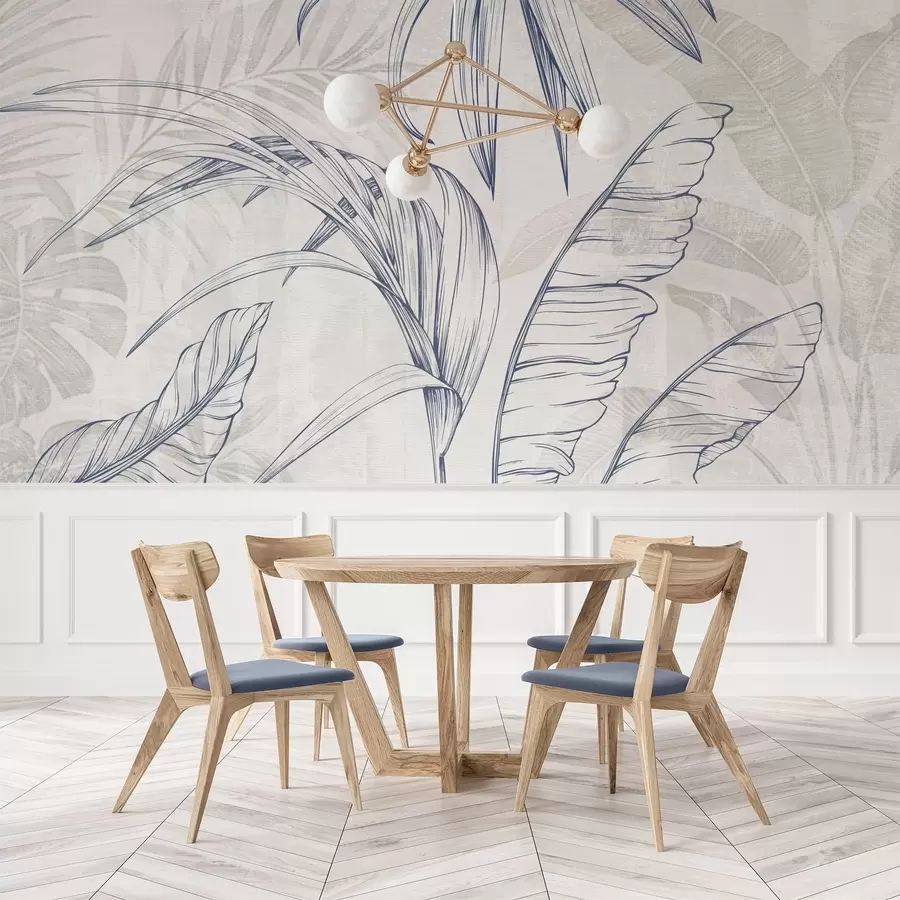 fototapet Frunze pe fundal cu blur imitație și textura w04362v1