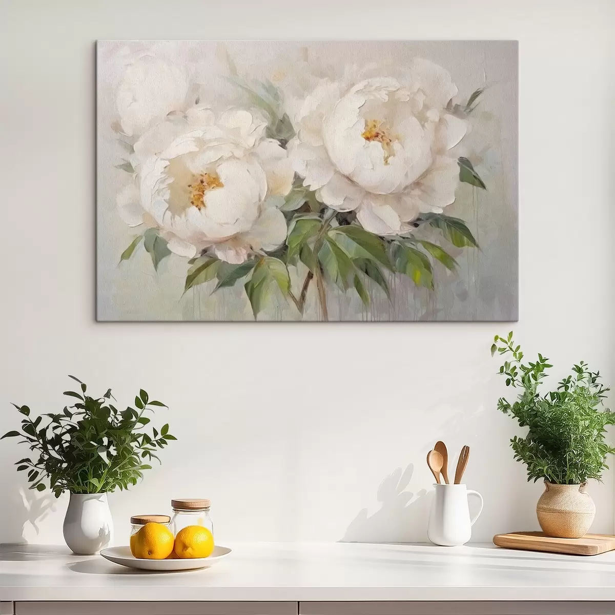 Tablouri Peonii albe delicate s45268