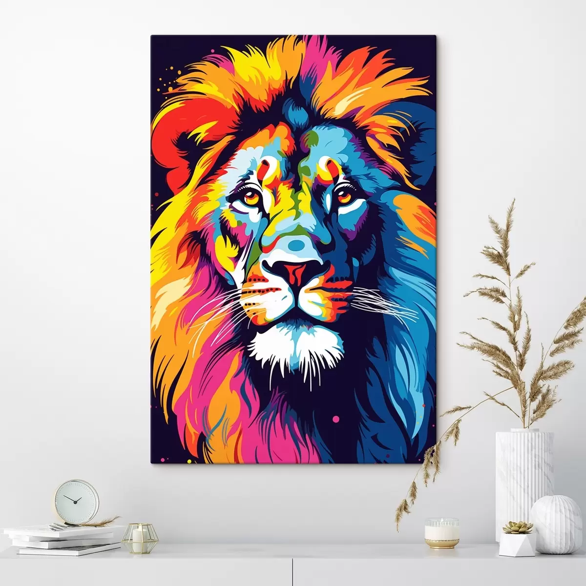 Tablouri Rege într-o flacără de culoare s45282