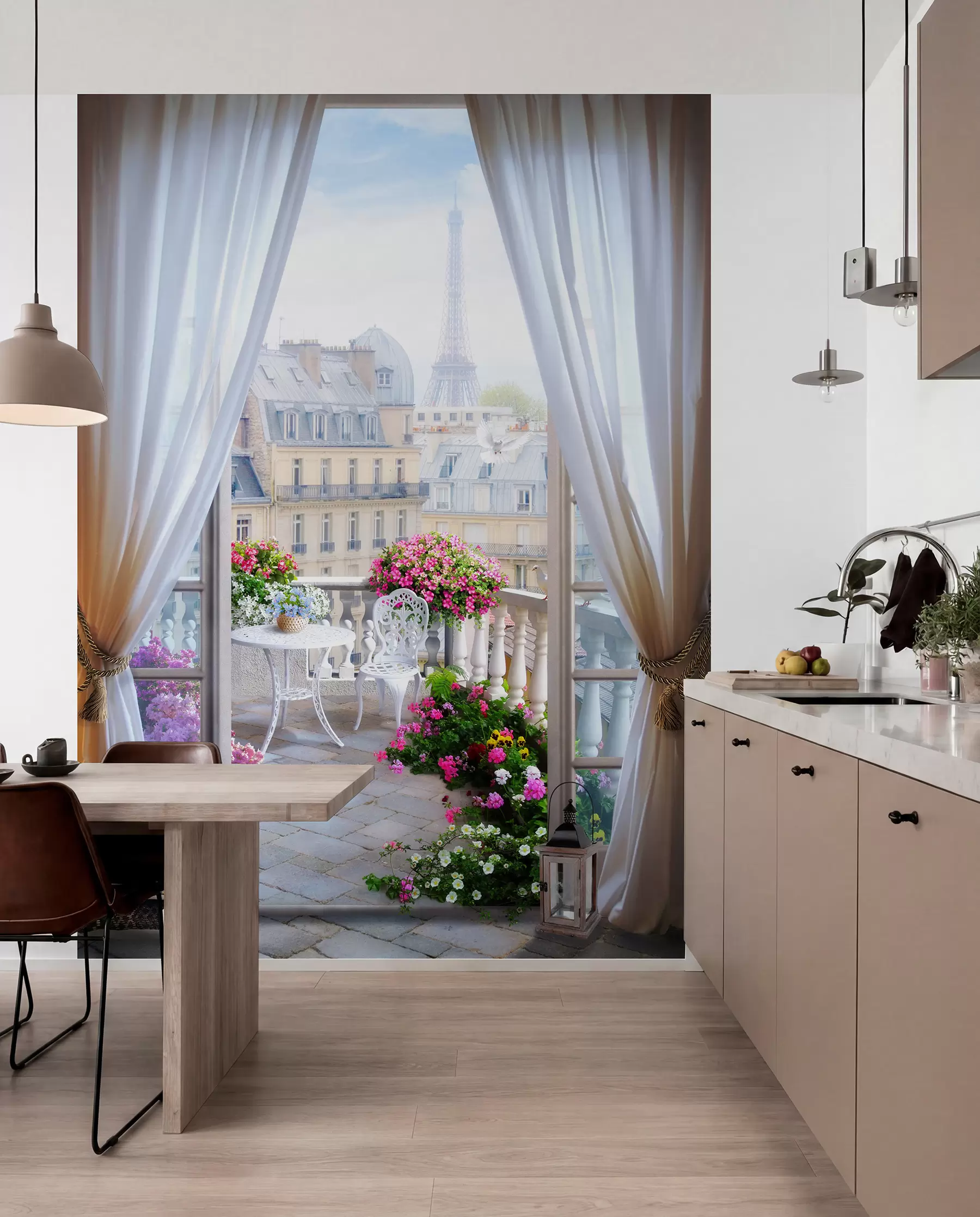 fototapet Paris, vedere de la fereastră u79425