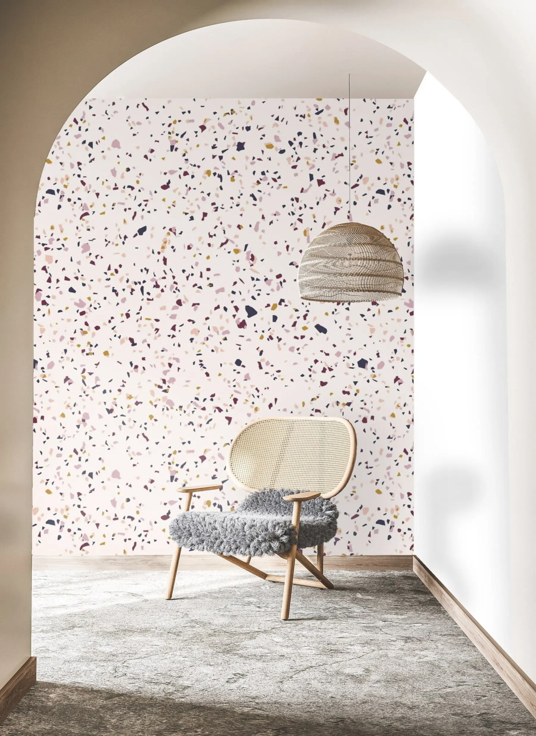 fototapet Efect de miez de culoare, stil Boho u71766