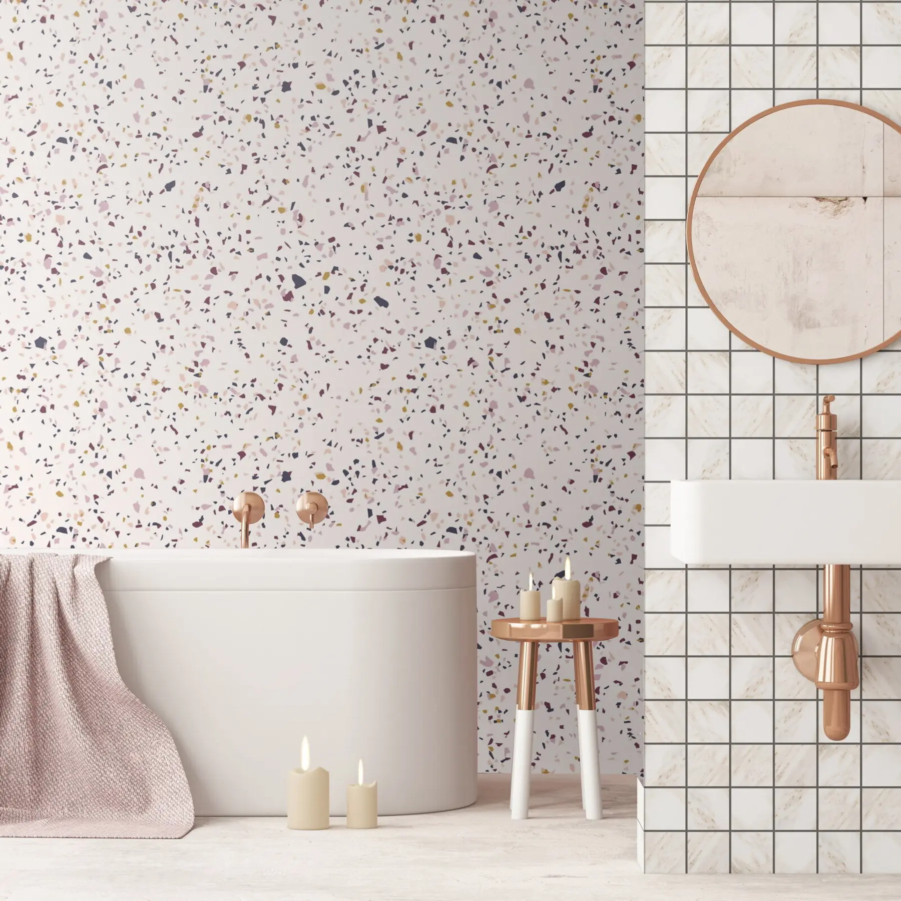 fototapet Efect de miez de culoare, stil Boho u71766