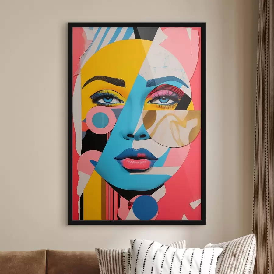 fototapet Puzzle Face f45285