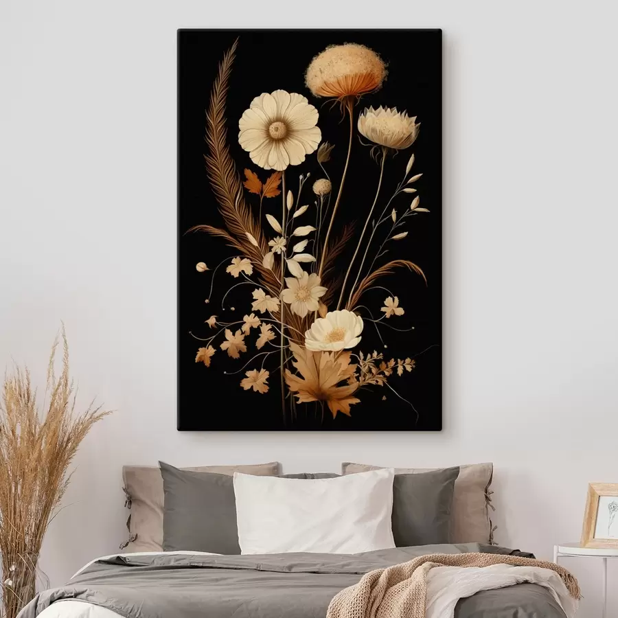 Tablouri Buchet botanic în tonuri calde s45272