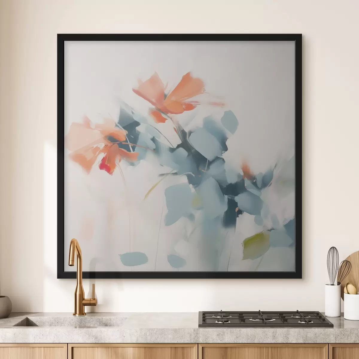 Poster Flori abstracte imitație pictura f45303