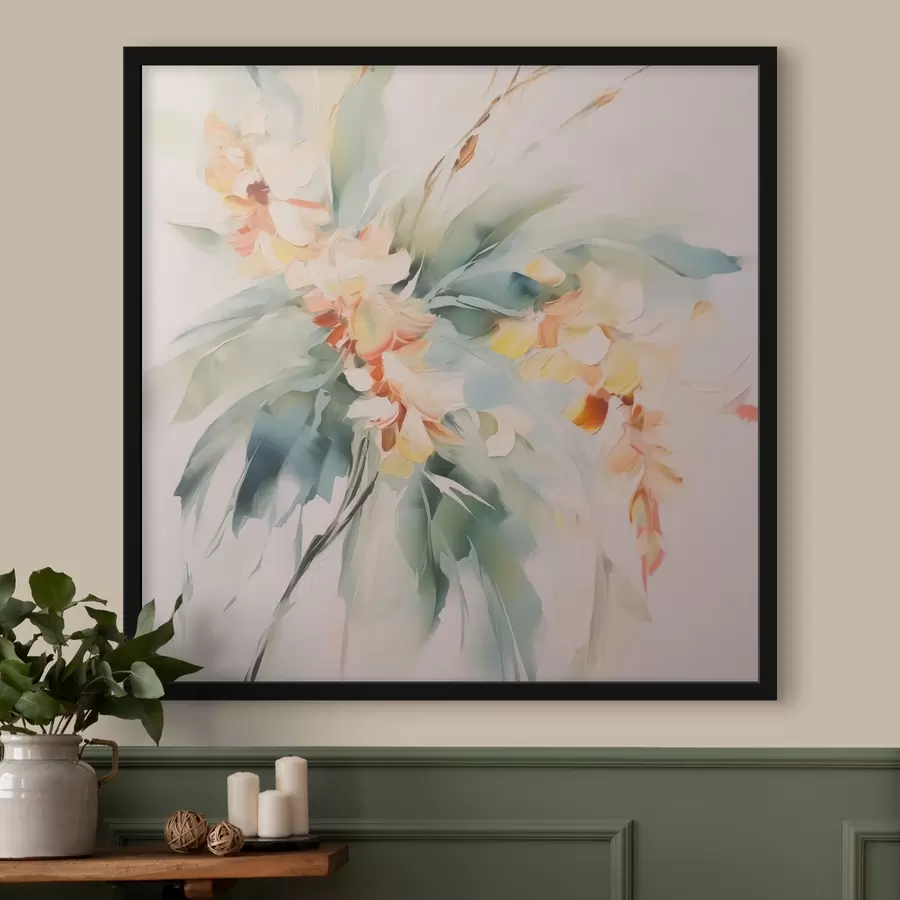 fototapet Flori abstracte în frunziș f45305