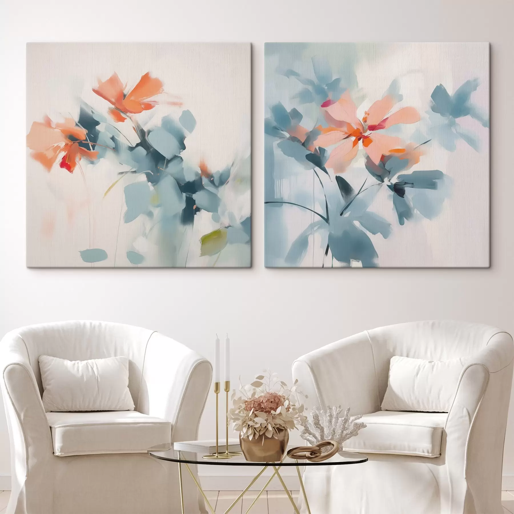 Tablouri Flori abstracte imitație pictura m00564