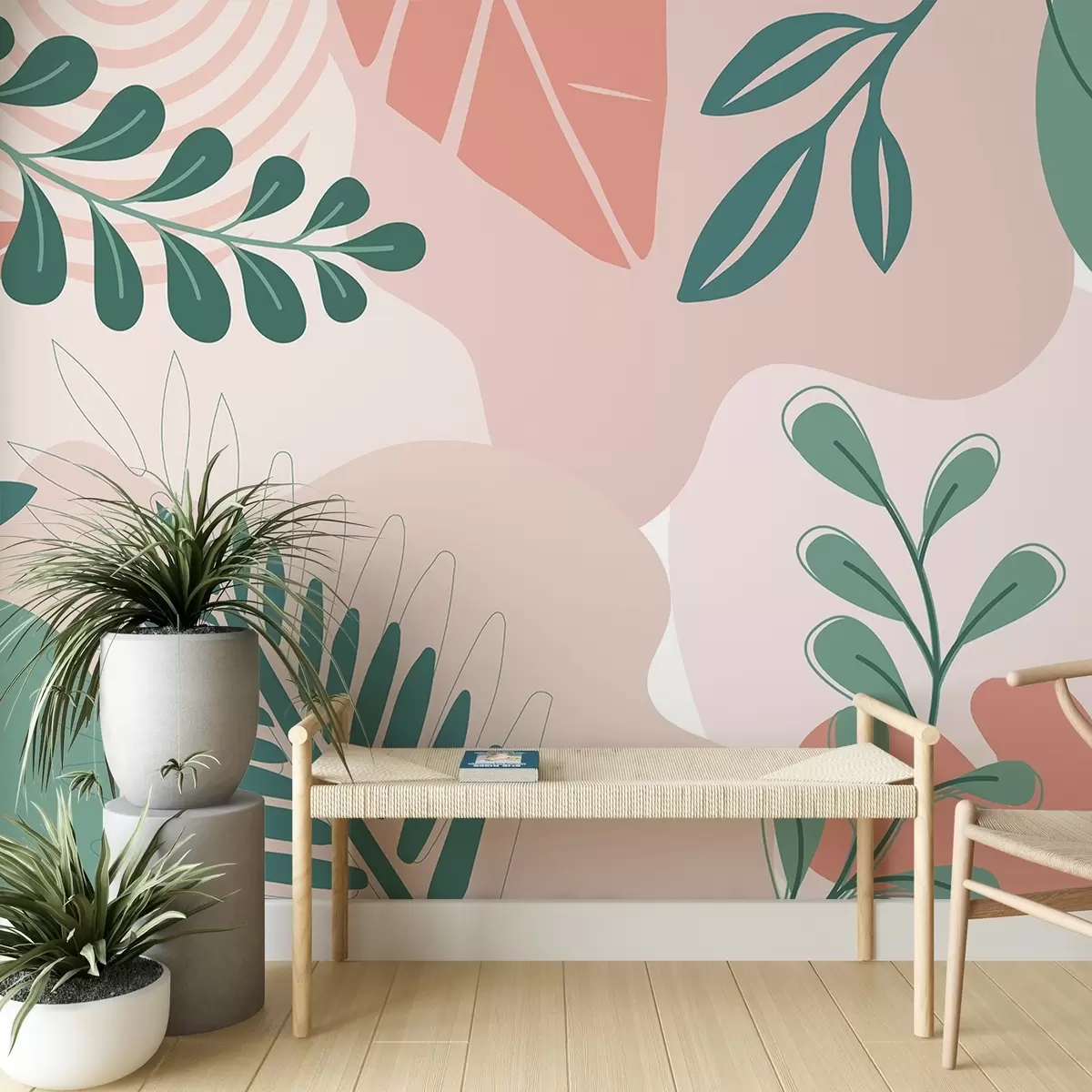 fototapet Abstracție, frunze w04366