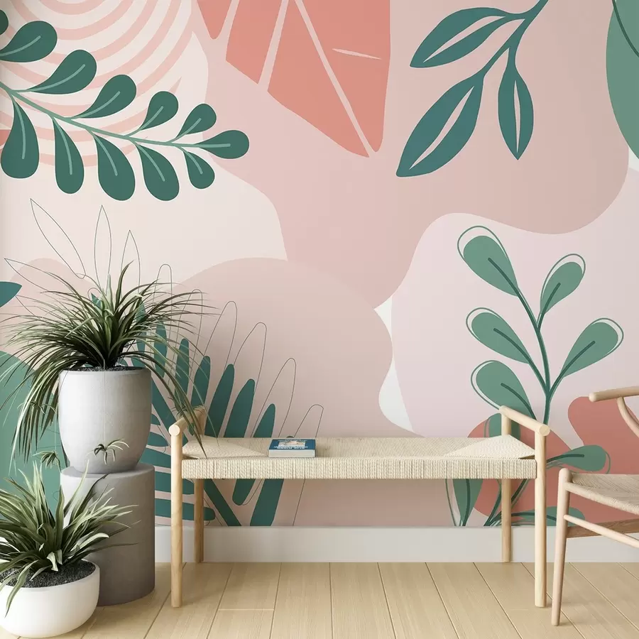 fototapet Abstracție, frunze w04366