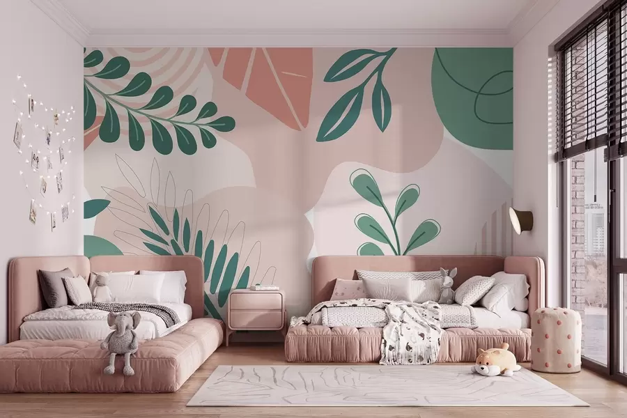 fototapet Abstracție, frunze w04366