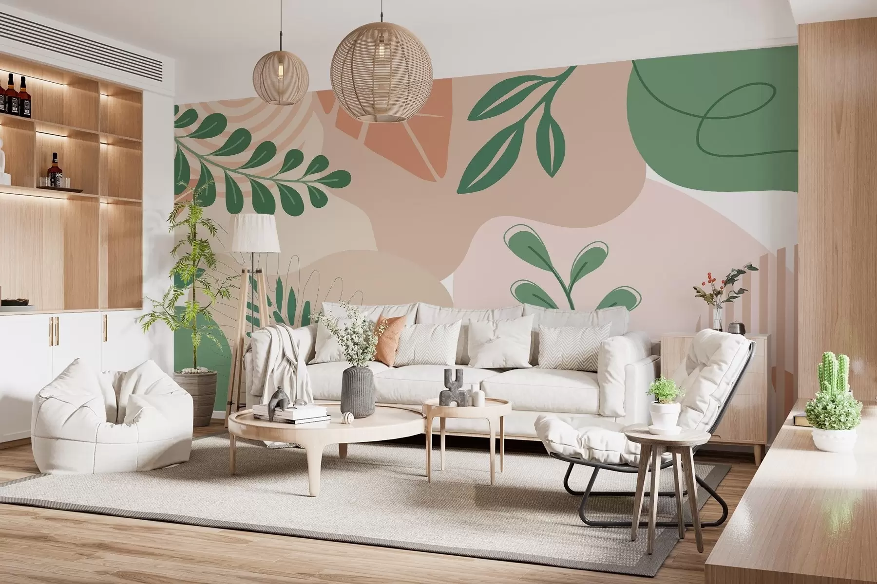 fototapet Abstracție, frunze w04366v1