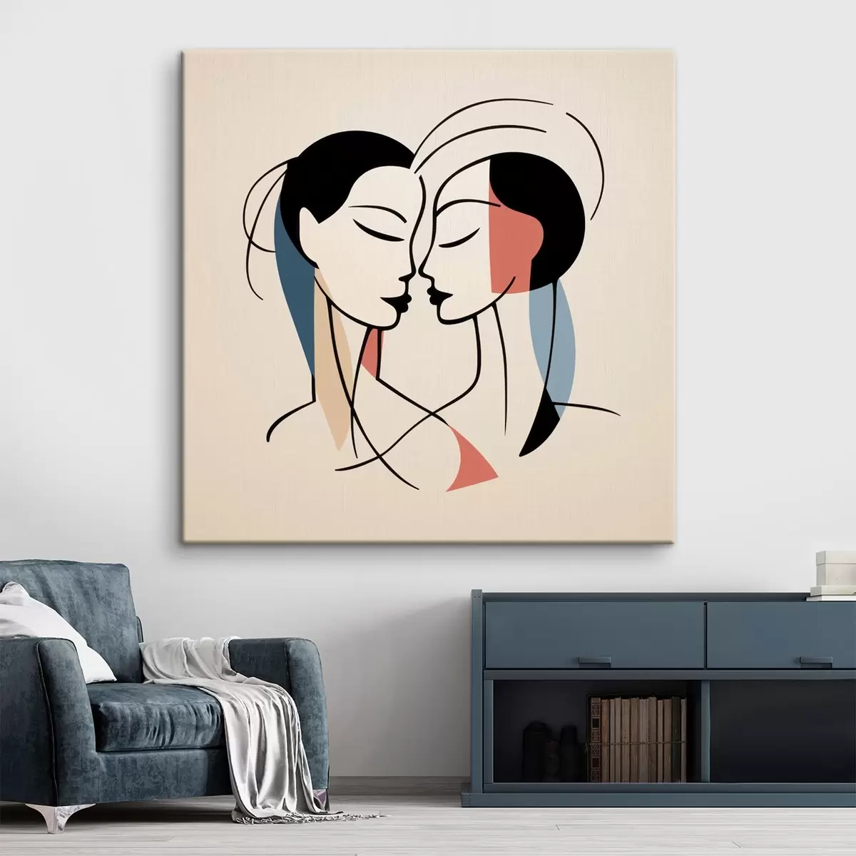 Tablouri Două fețe în stil abstract cu elemente colorate s45037