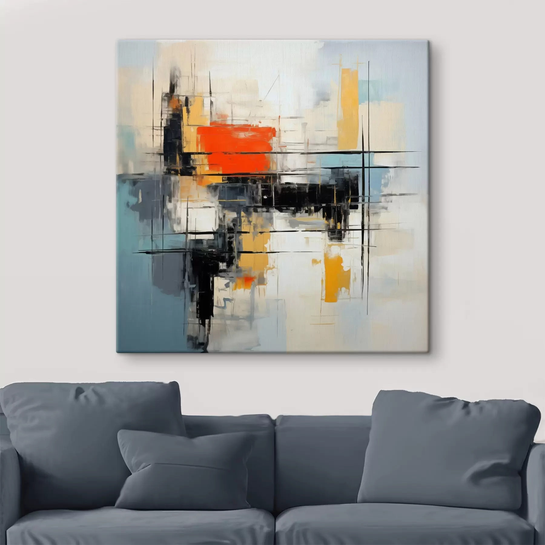 Tablouri Pânză dinamică în stil modern cu lovituri ascuțite s45040