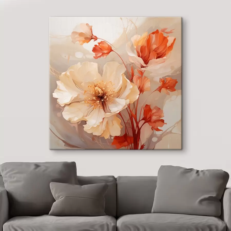 Tablouri Flori magice în tonuri pastelate în stil de vis s45042