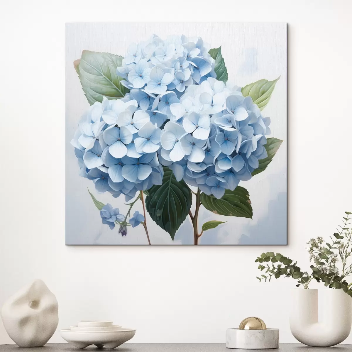 Tablouri Close-up de flori de hortensie albastru s45044
