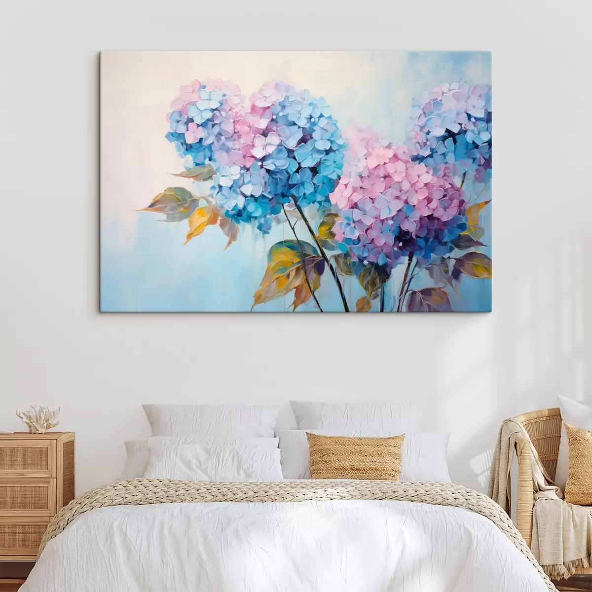 Tablouri Flori abstracte de hortensie în nuanțe moi s45056