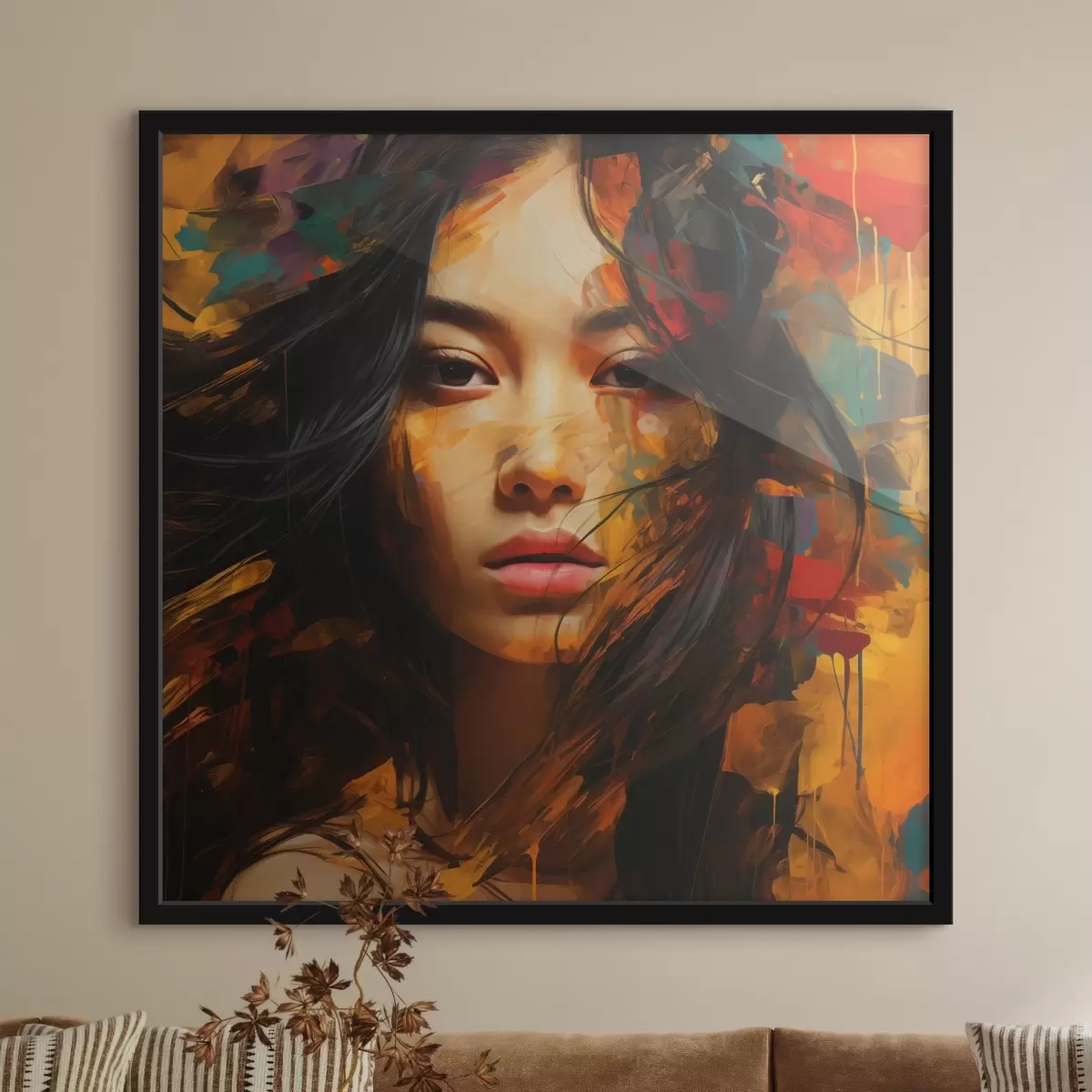 Poster Portret de femeie în stil abstract f45039