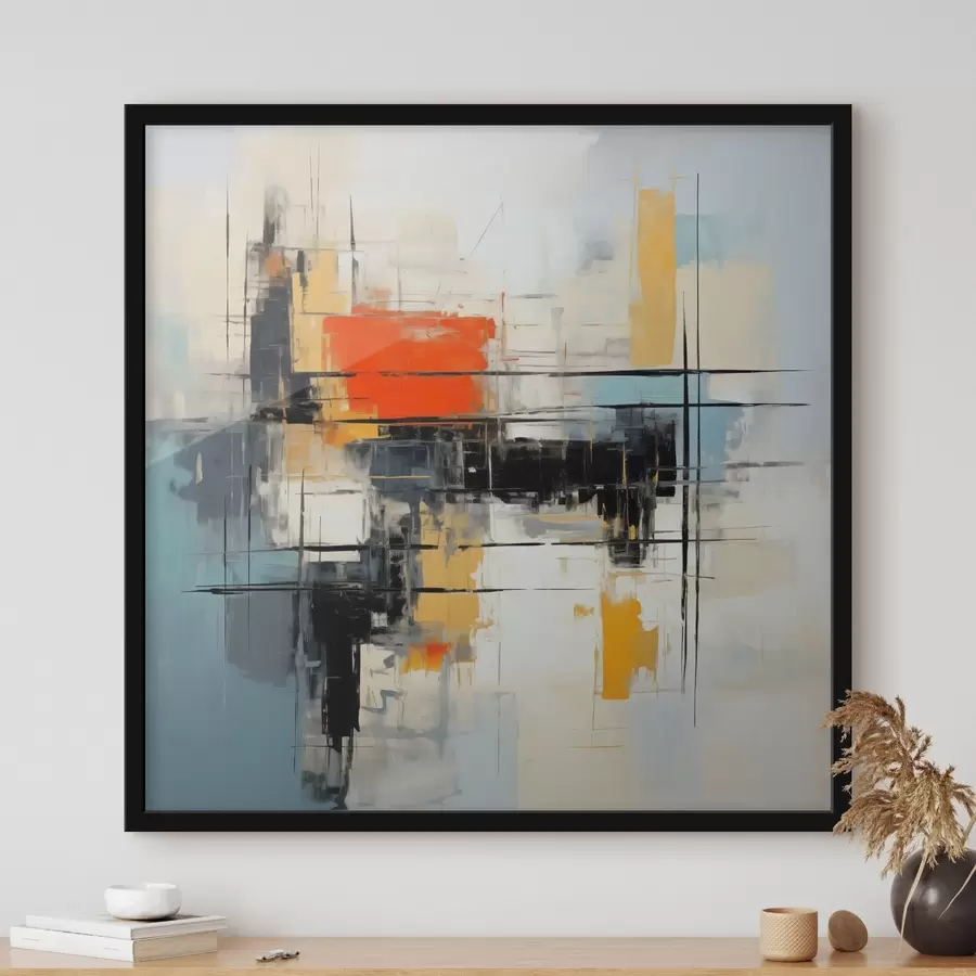 fototapet Pânză dinamică în stil modern cu lovituri ascuțite f45040