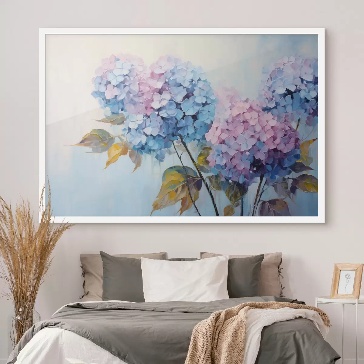 Poster Flori abstracte de hortensie în nuanțe moi f45056