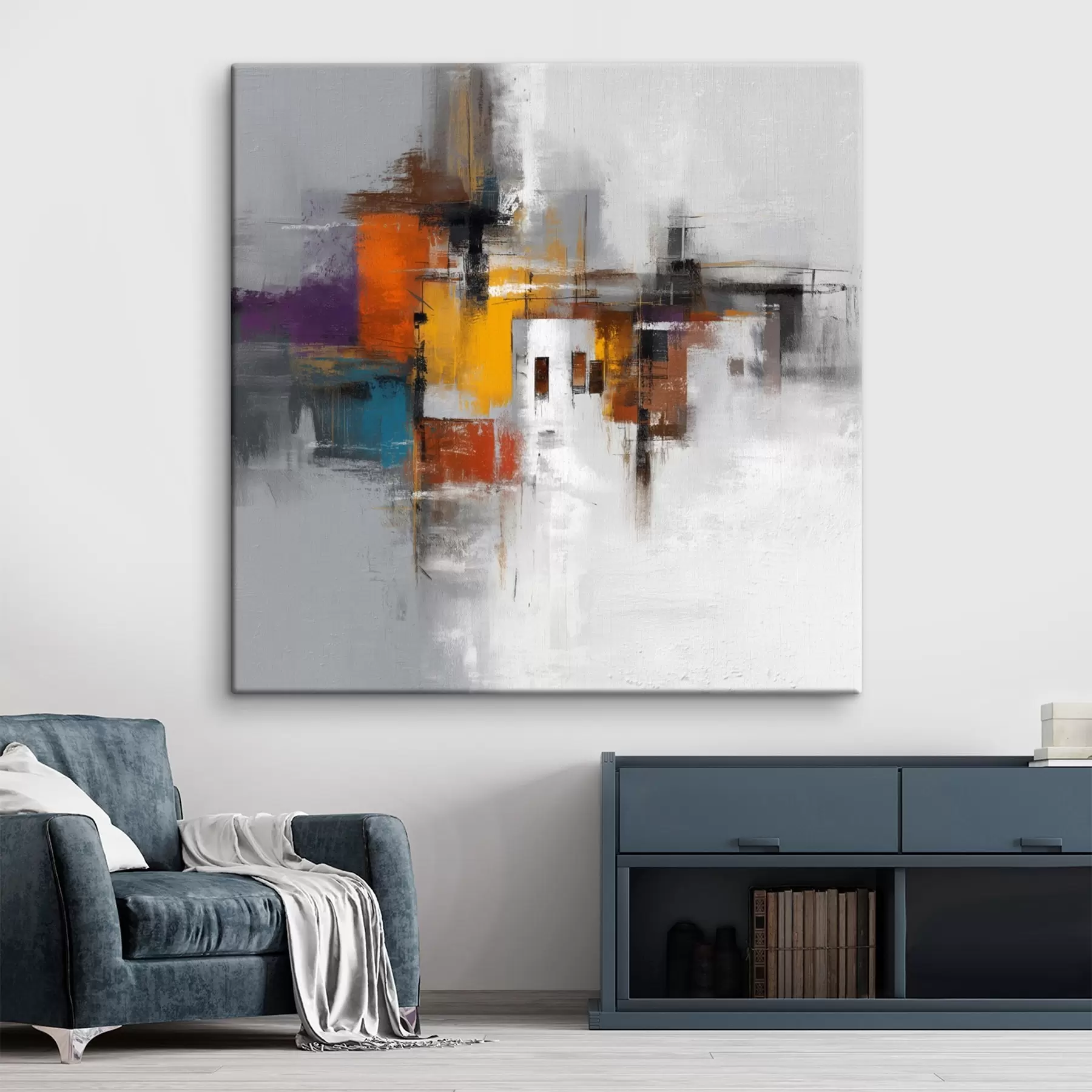 fototapet Abstracție colorată cu motive geometrice s45239