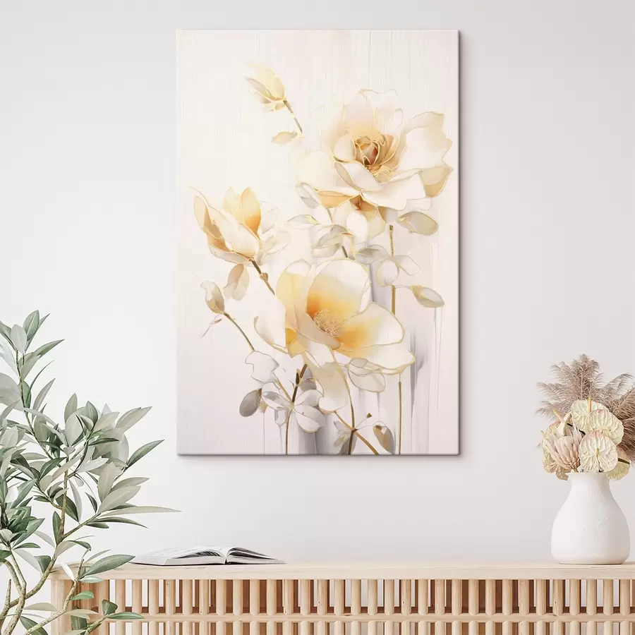 Tablouri Flori ușoare: artă modernă cu nuanțe blânde s45258