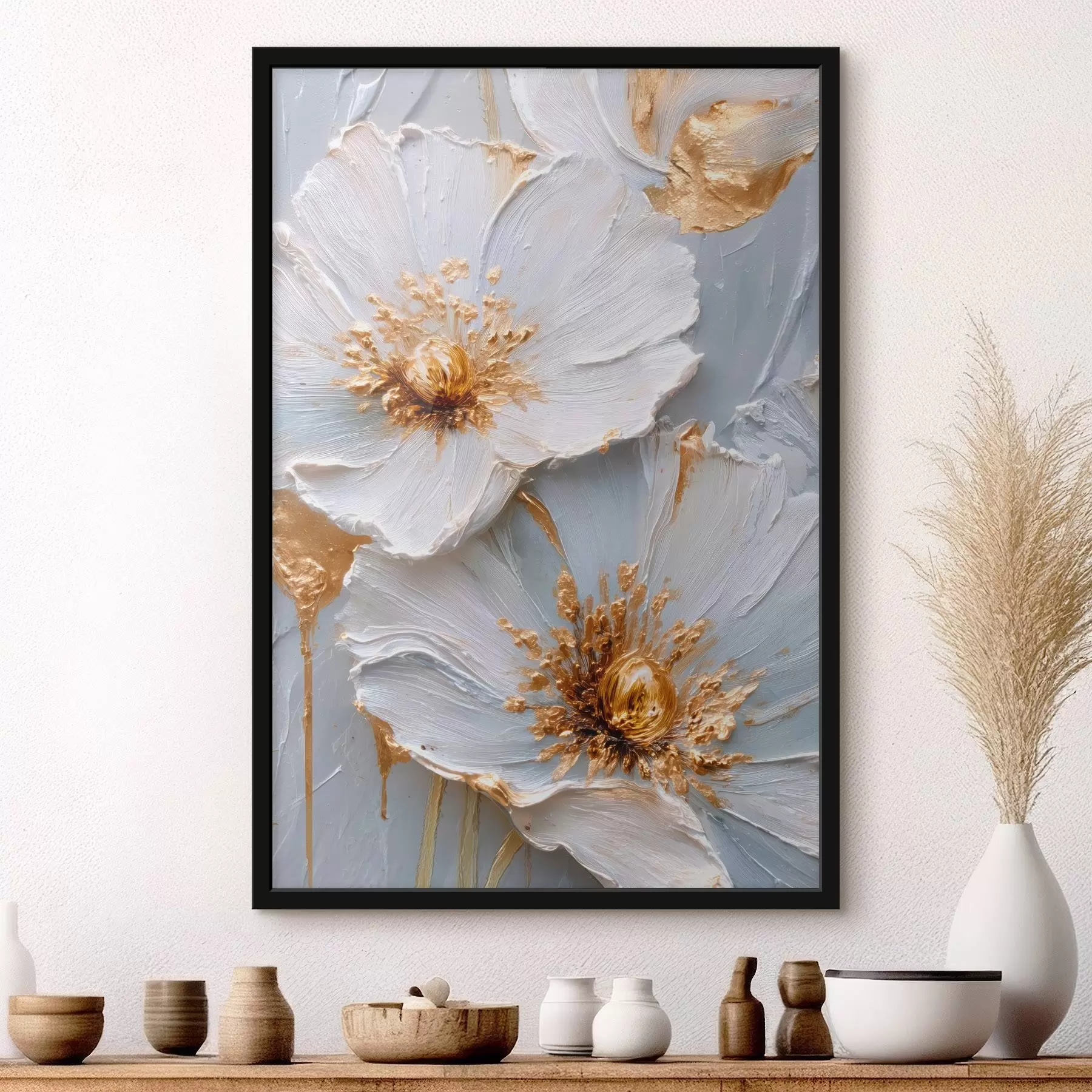 fototapet Margarete texturate: artă impasto cu tușe expresive f45241