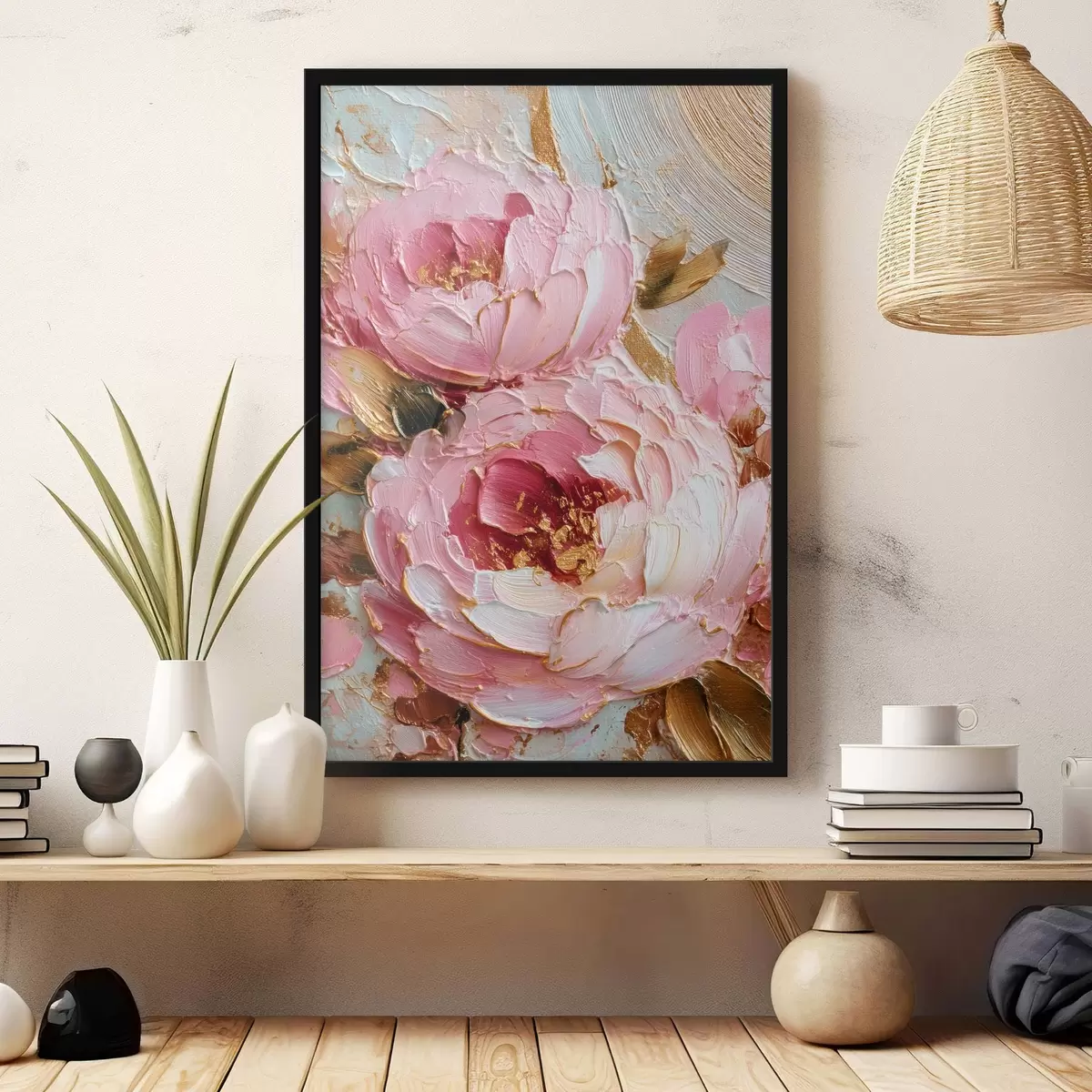 Poster Petale volumetrice: artă impasto cu textură vie f45251