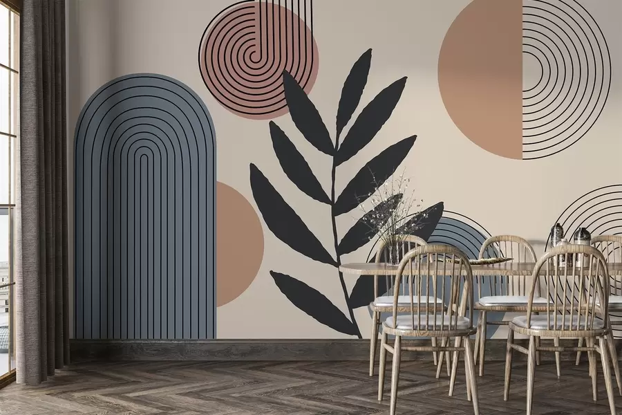 fototapet Frunze geometrice w04385