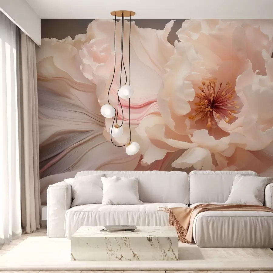 fototapet Floare abstractă în nuanțe pastelate moi w04346