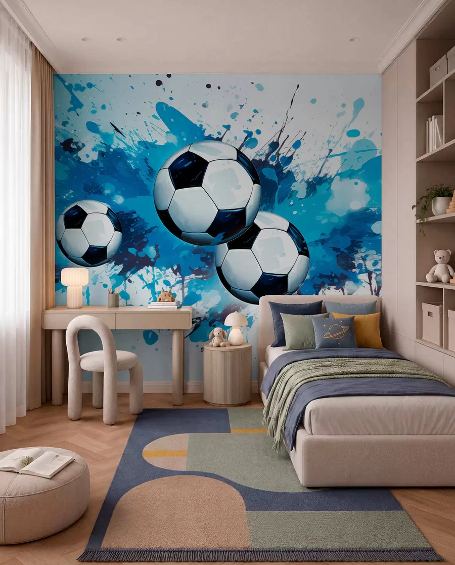 fototapet Mingi de fotbal w04373