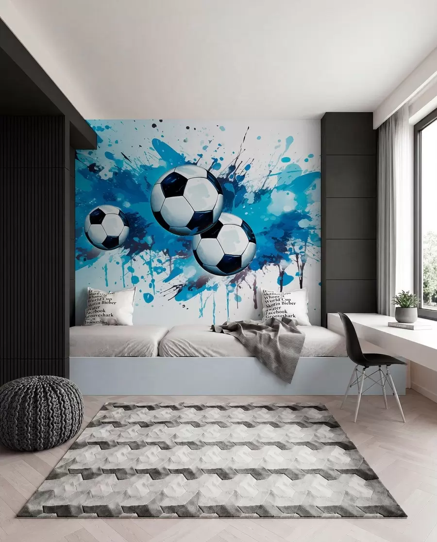 fototapet Mingi de fotbal w04373