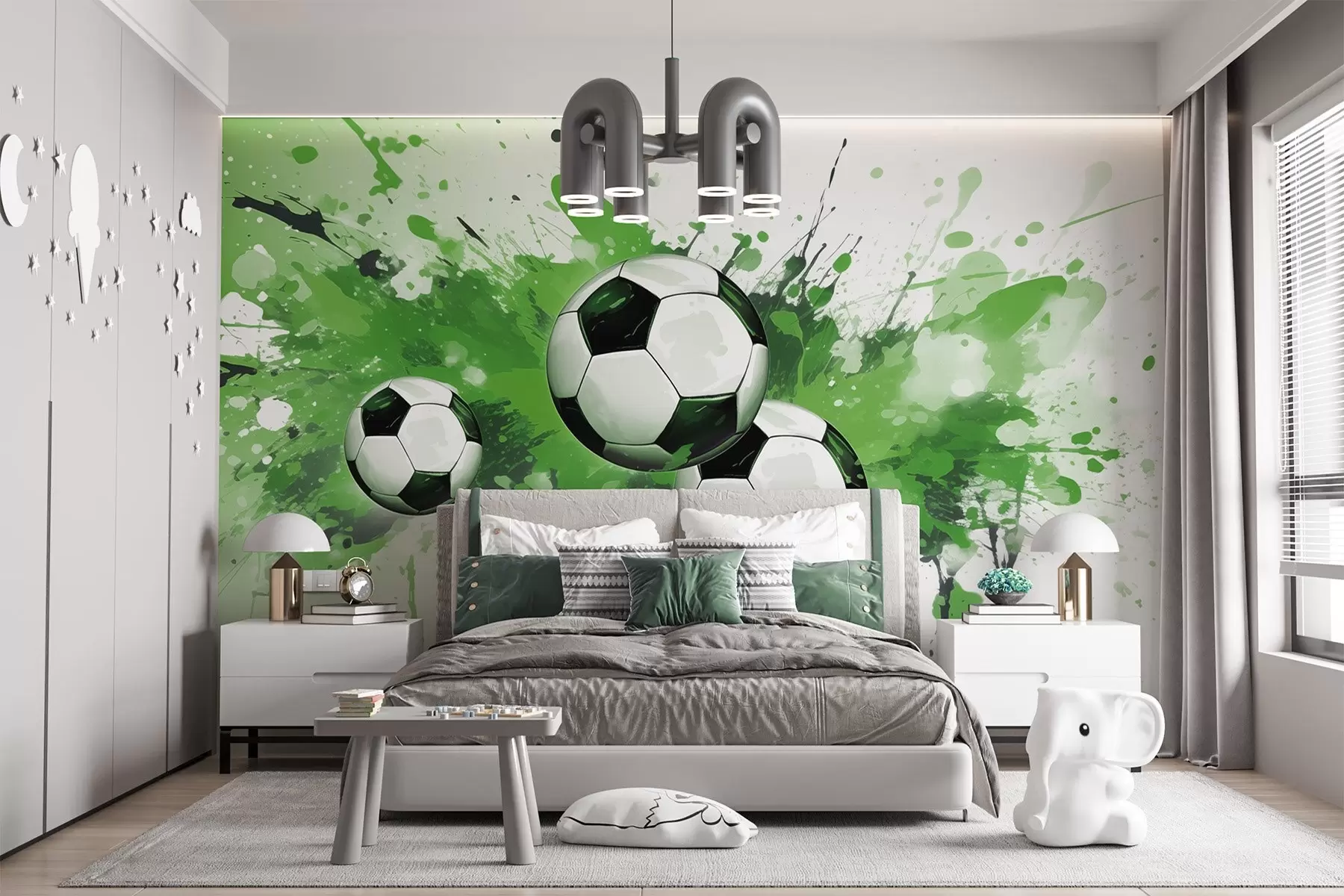 fototapet Mingi de fotbal w04373v1