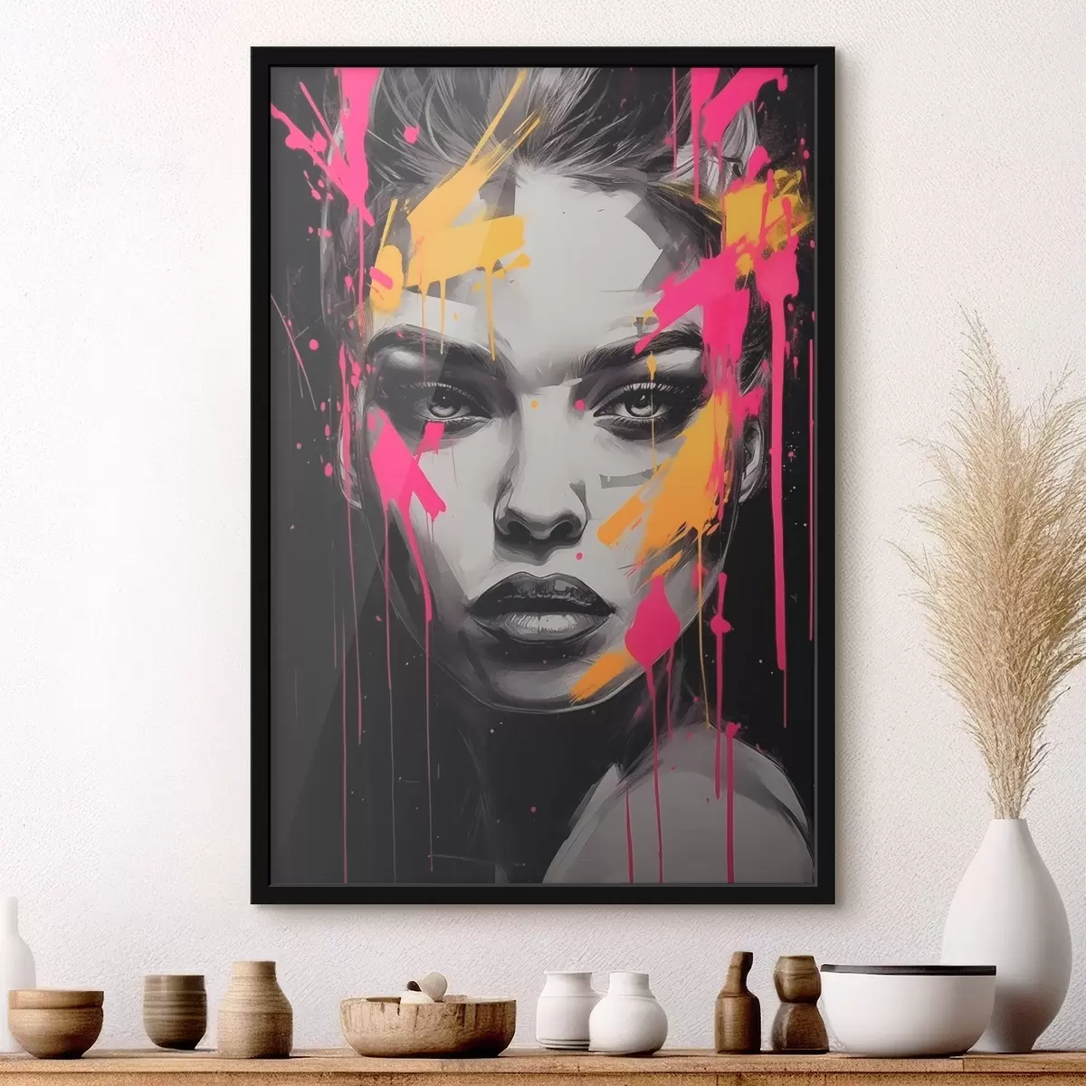 Poster Portret feminin alb-negru f45319