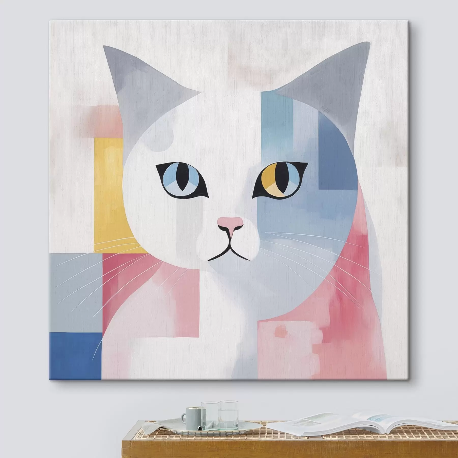 Tablouri Portret abstract al unei pisici s45358