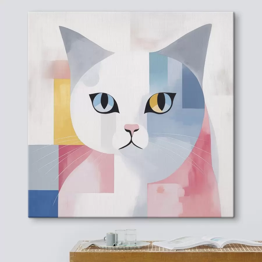 Tablouri Portret abstract al unei pisici s45358